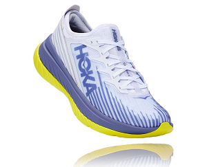 Hoka One One Carbon X-SPE Mens Road Running Shoes White/Blue Ice | AU-8491627